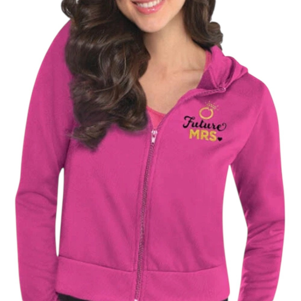 Bachelorette Party Hoodie Future MRS Bride Wedding Pink Adult S/M‎